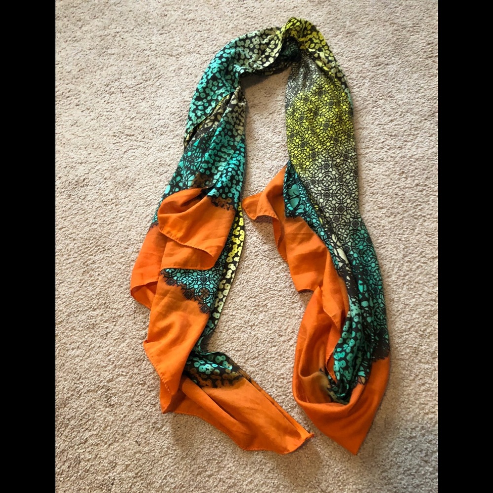 Colorful long scarf